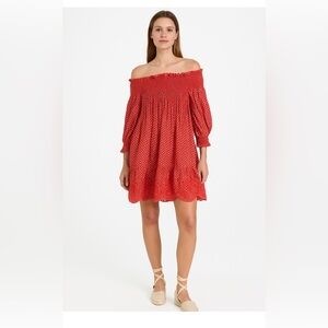 Tory Burch Polka Dot Ditsy Floral Print Mini Dress medium $228